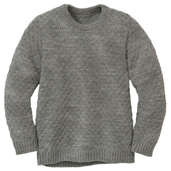 disana - Kid's Aran-Pullover - Wollpullover Gr 110/116 grau von disana