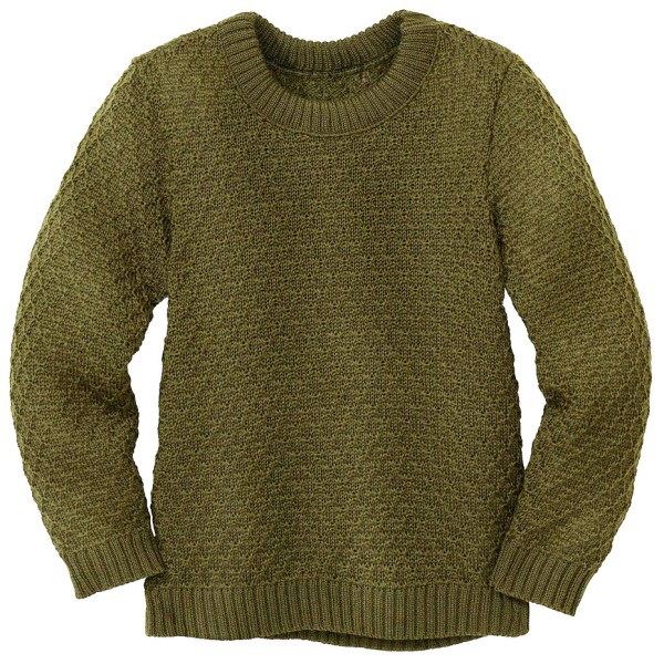 disana - Kid's Aran-Pullover - Wollpullover Gr 110/116 oliv von disana