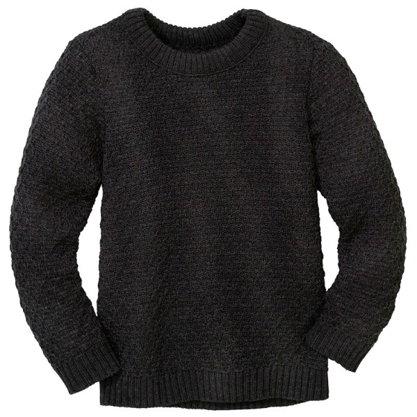 disana - Kid's Aran-Pullover - Wollpullover Gr 110/116 schwarz von disana