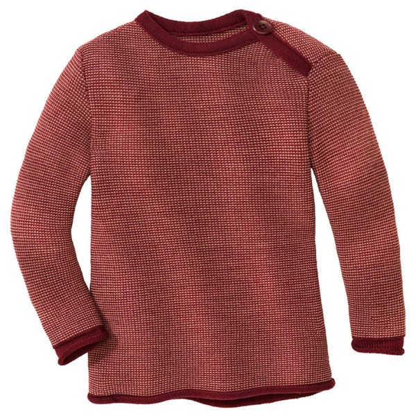 disana - Kid's Melange-Pullover - Merinopullover Gr 50/56 rot von disana