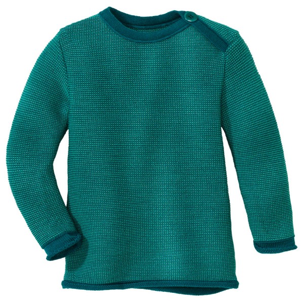 disana - Kid's Melange-Pullover - Merinopullover Gr 50/56 türkis von disana