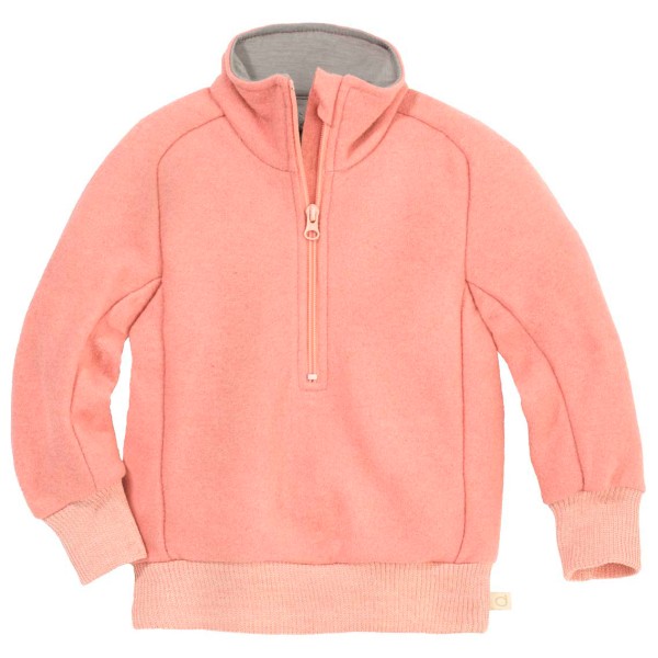 disana - Kid's Troyer Half-Zip - Merinopullover Gr 74/80 rot von disana