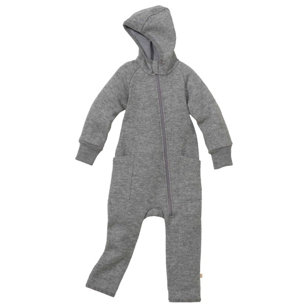 disana - Kid's Zipp-Overall - Overall Gr 50/56 grau von disana