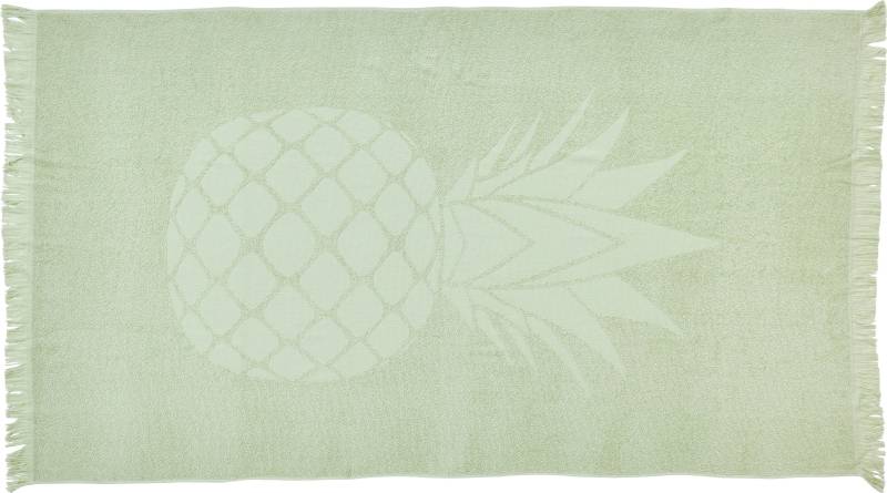 done.® Hamamtücher »Pineapple«, (1 St., Hamamtuch 90 x 160 cm), saugfähige Frottier-Innenseite, ideal als Sauna- oder Strandtuch von done.®