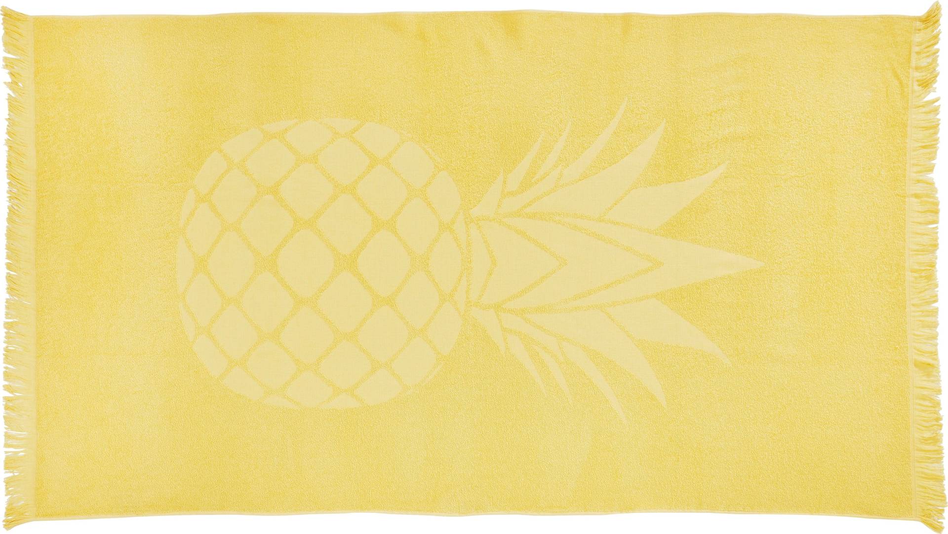 done.® Hamamtücher »Pineapple«, (1 St.), saugfähige Frottier-Innenseite, ideal als Sauna- oder Strandtuch von done.®