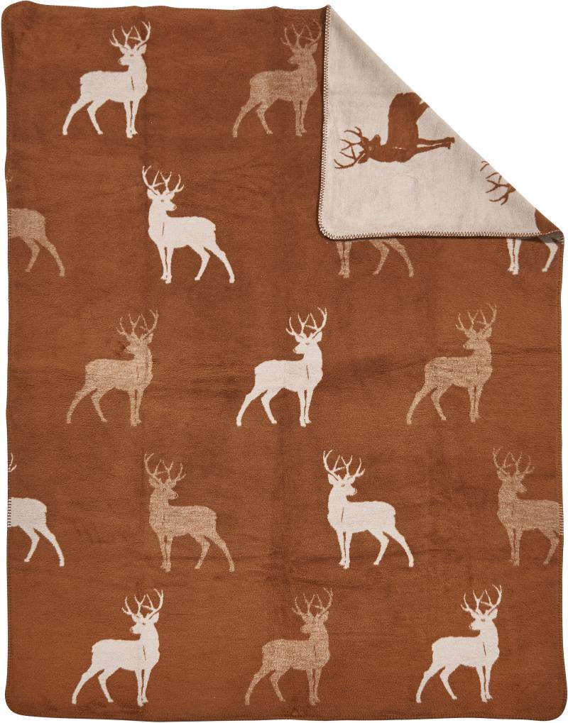 done.® Wohndecke »DEER«, Weiche Wohndecke im Doubleface-Look von done.®