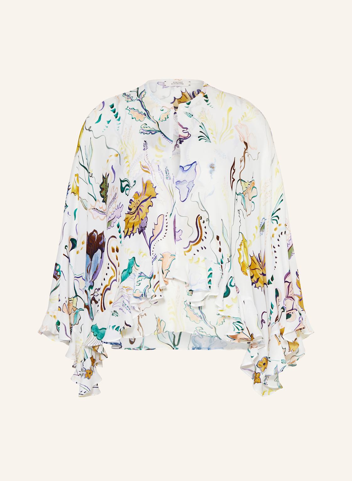 Dorothee Schumacher Blusenshirt Floral Twist Aus Seide Mit Rüschen weiss von dorothee schumacher