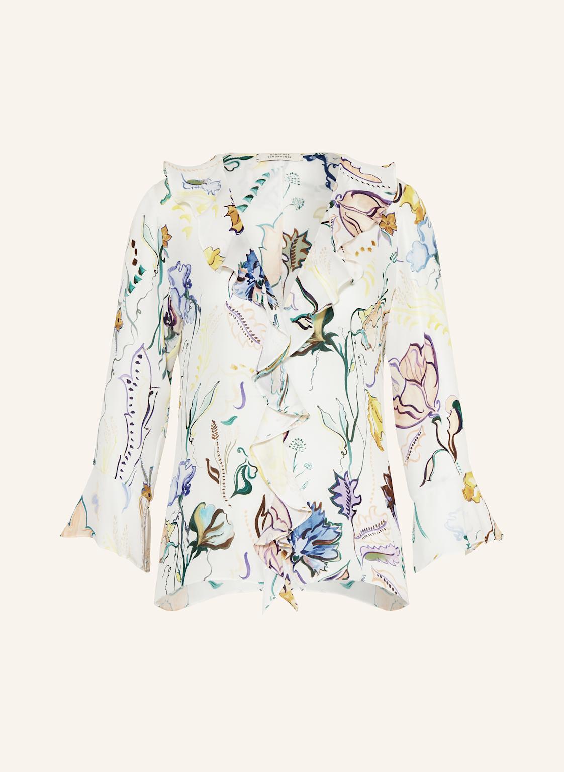 Dorothee Schumacher Busenshirt Floral Twist Aus Seide Mit Volants weiss von dorothee schumacher