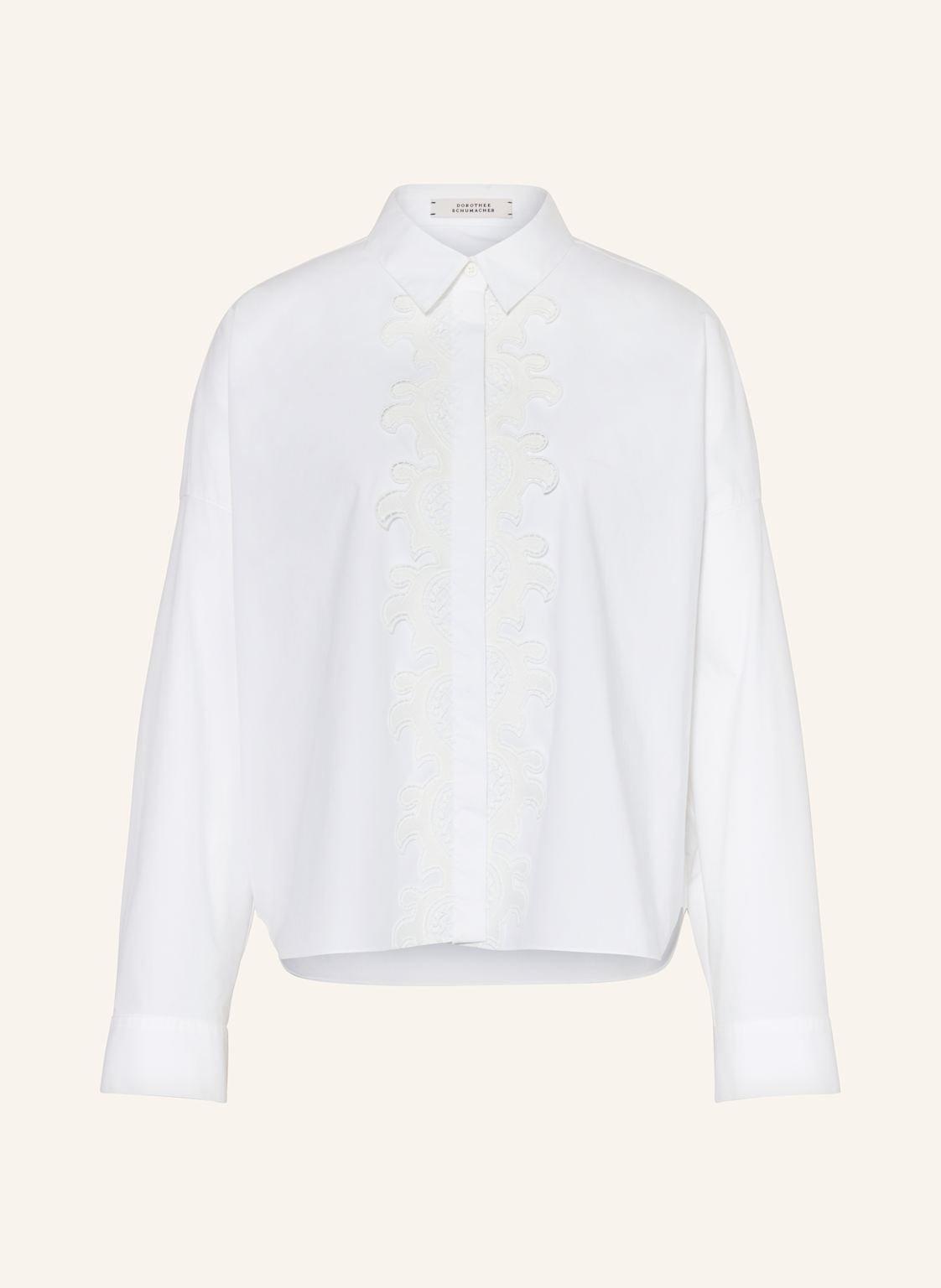 Dorothee Schumacher Hemdbluse Poplin Power Mit Lochspitze weiss von dorothee schumacher