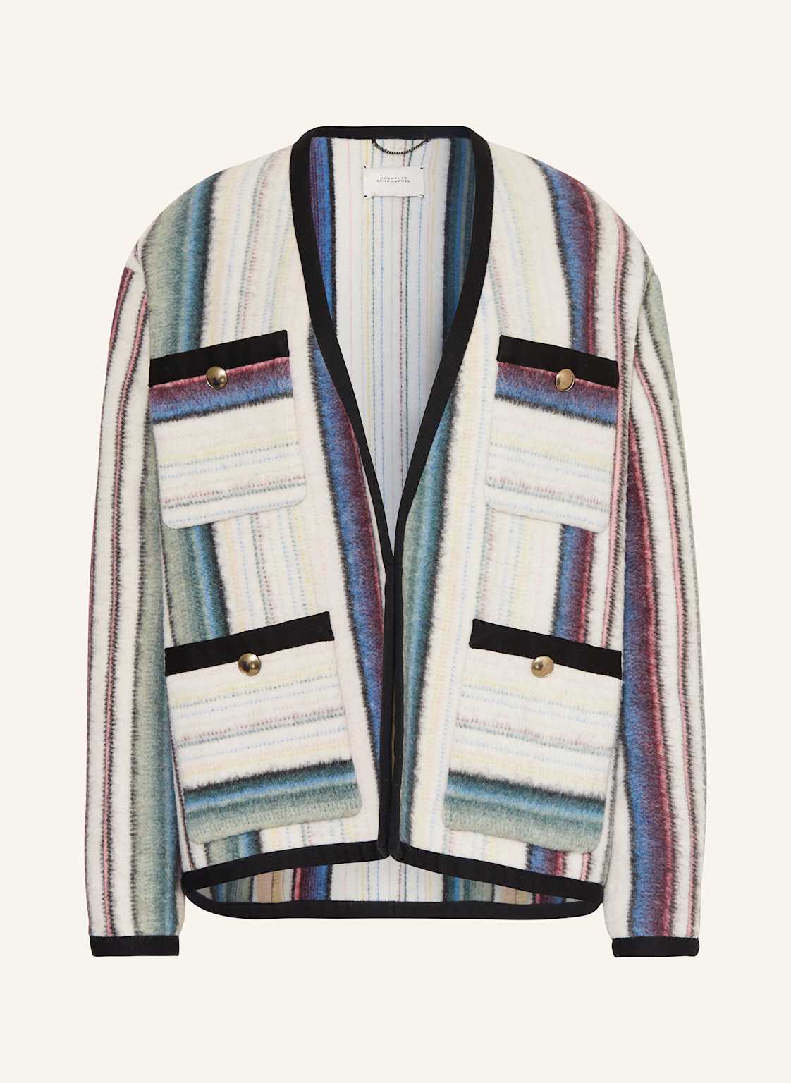 Dorothee Schumacher Kastenjacke Striped Comfort gruen von dorothee schumacher