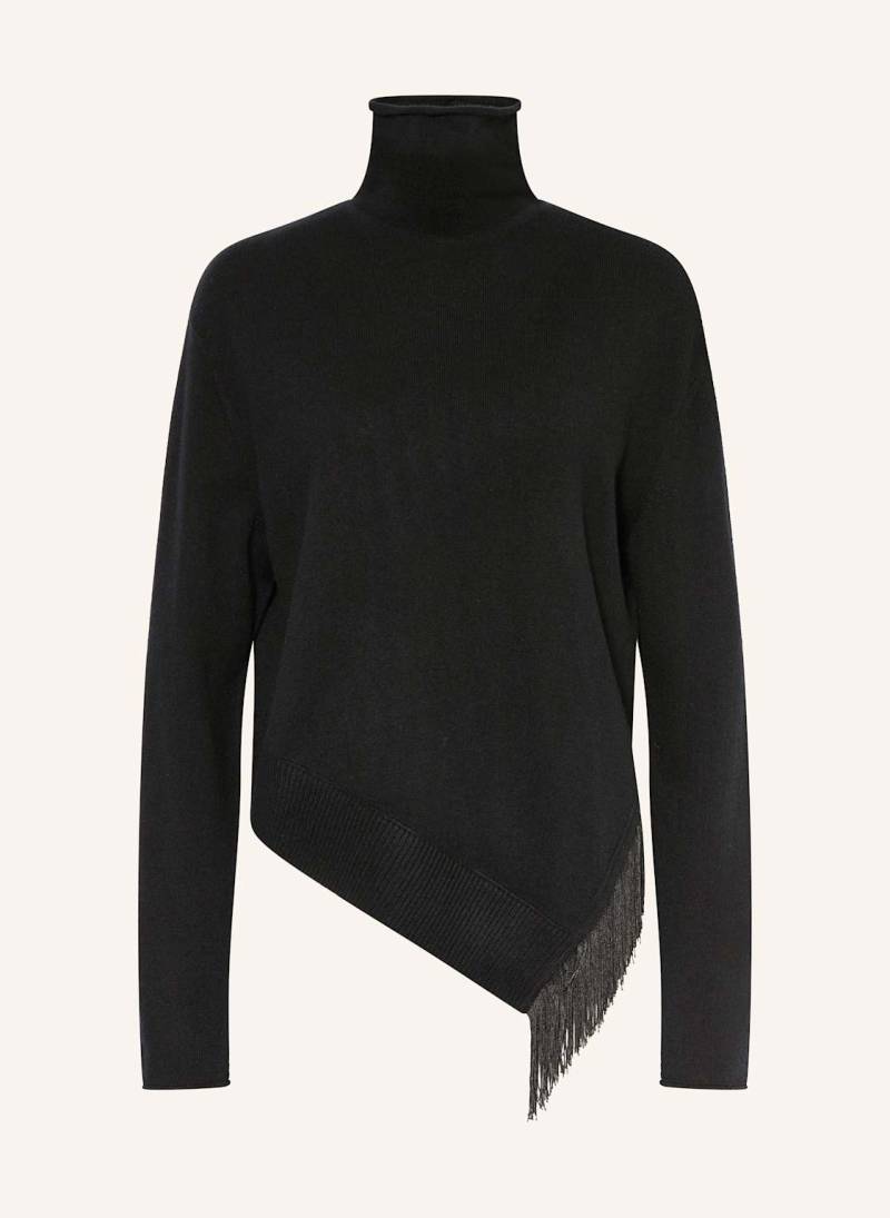 Dorothee Schumacher Rollkragenpullover Fringe Statement Mit Cashmere schwarz von dorothee schumacher