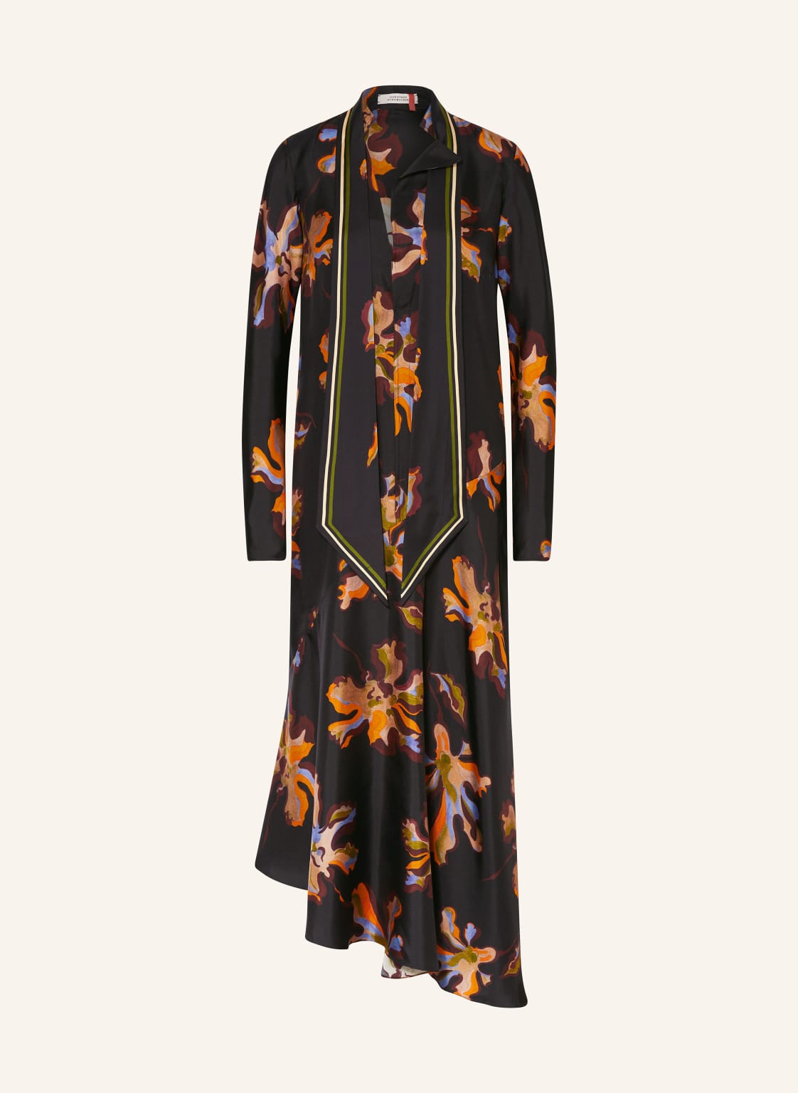 Dorothee Schumacher Seidenkleid Floral Seductive Mit Schluppe schwarz von dorothee schumacher