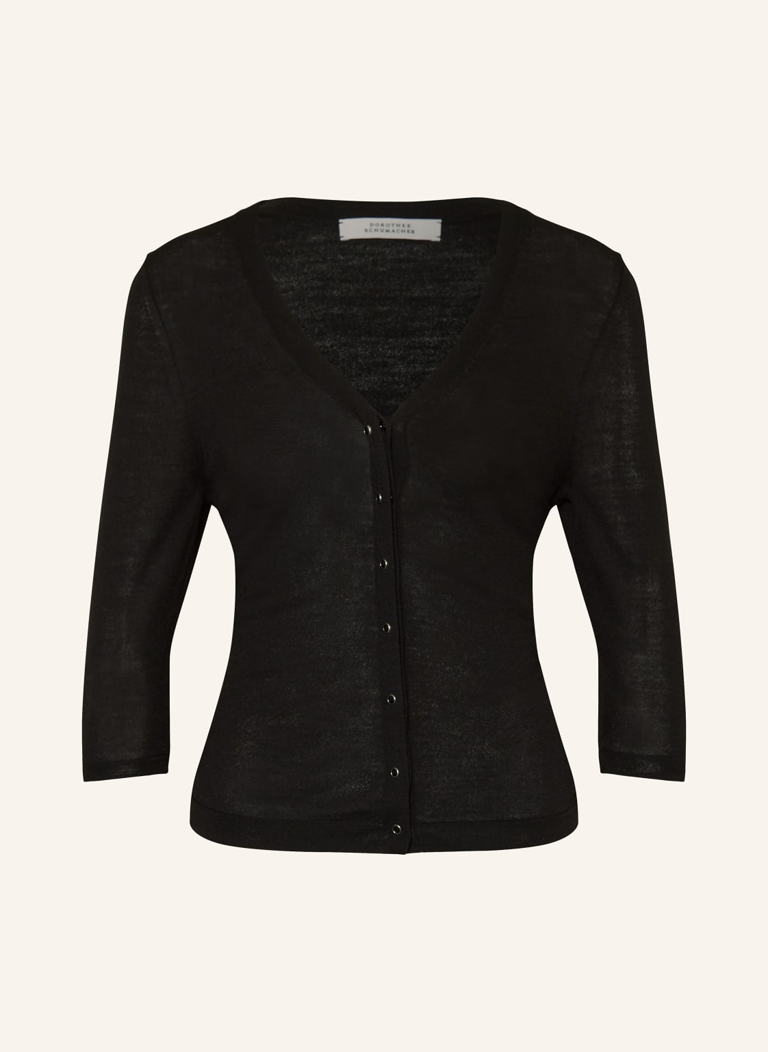 Dorothee Schumacher Strickjacke Refined Essentials Cardigan Mit 3/4-Arm schwarz von dorothee schumacher