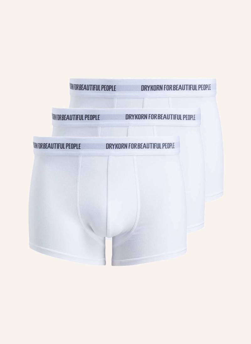 Drykorn 3er-Pack Boxershorts Corbin weiss von drykorn