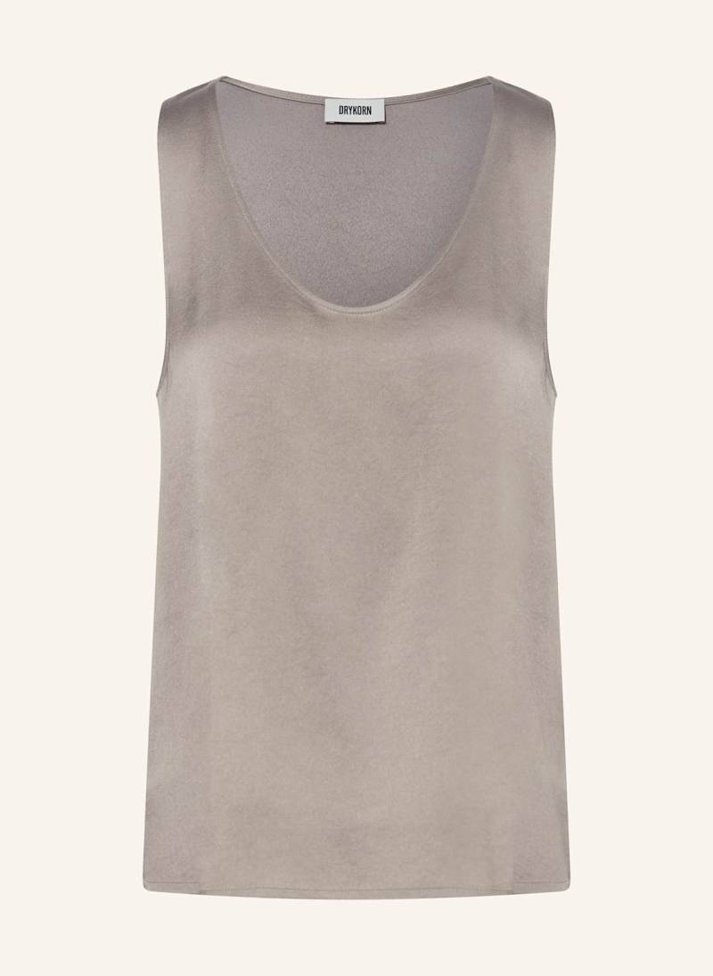 Drykorn Blusenshirt Aminah Aus Satin beige von drykorn