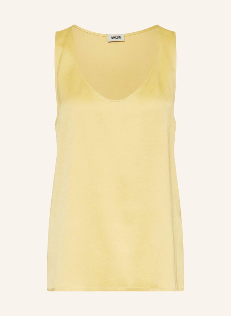 Drykorn Blusenshirt Aminah Aus Satin gelb von drykorn