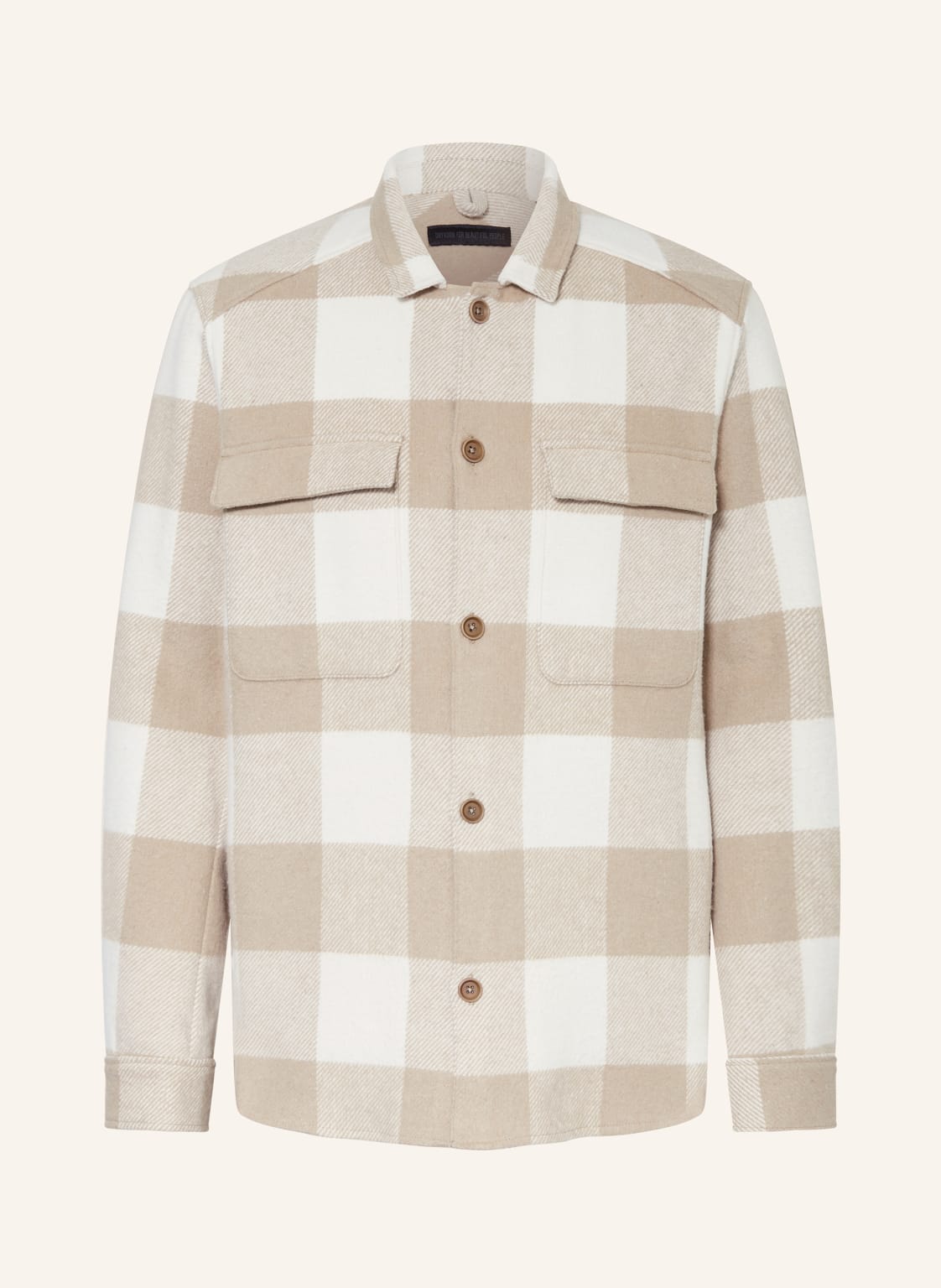 Drykorn Flanell-Overjacket Selton beige von drykorn