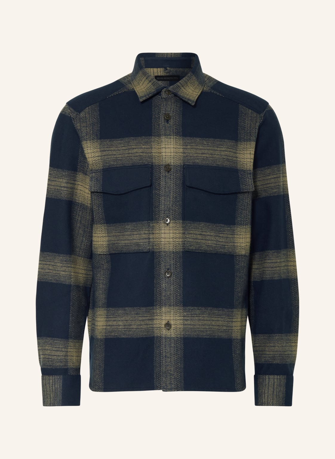 Drykorn Flanell-Overshirt Gunray blau von drykorn