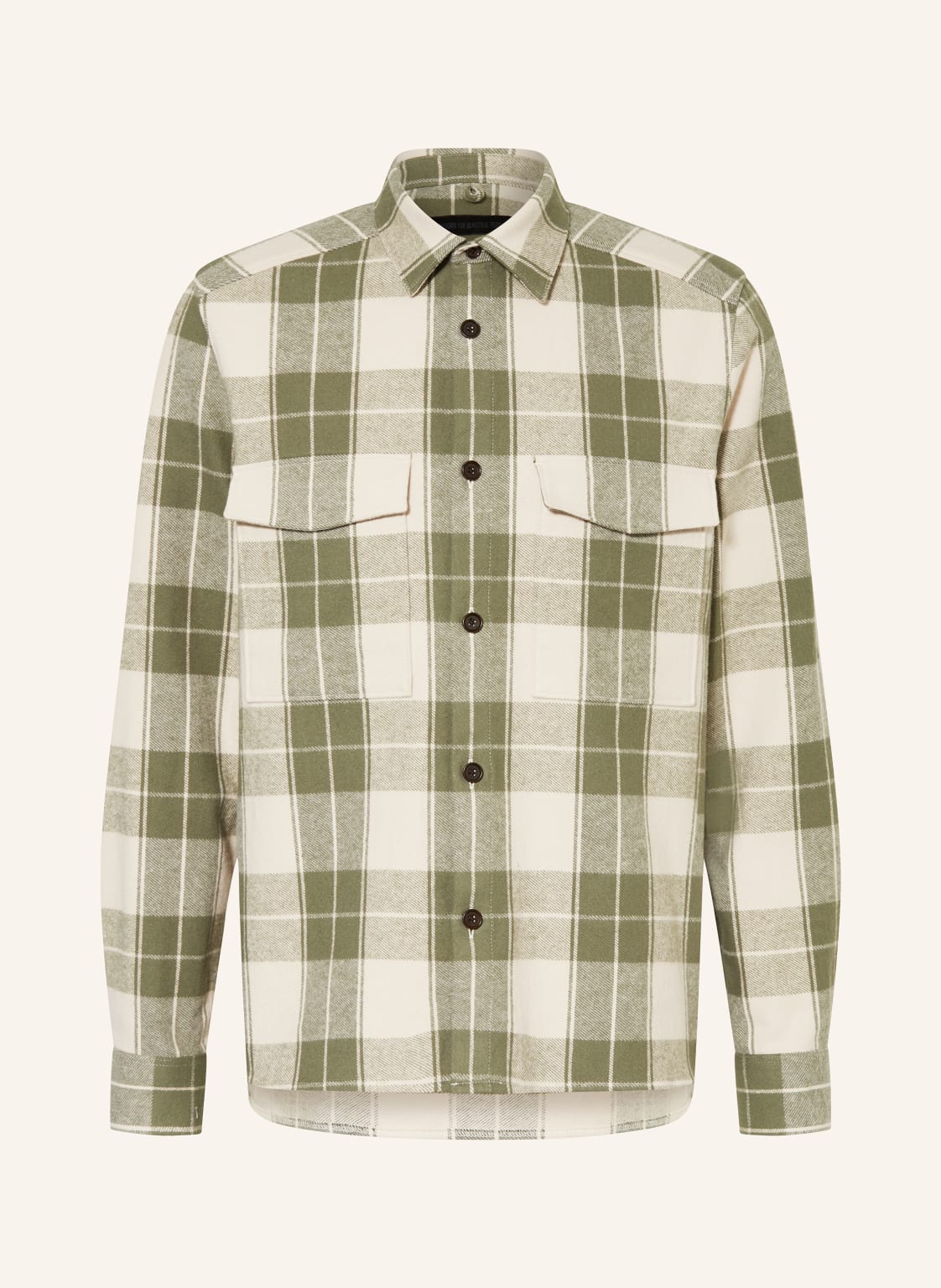 Drykorn Flanell-Overshirt Gunray gruen von drykorn