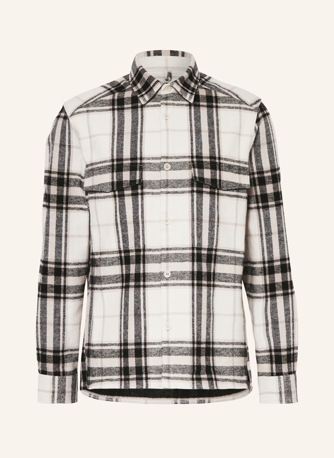 Drykorn Flanell-Overshirt Gunray weiss von drykorn