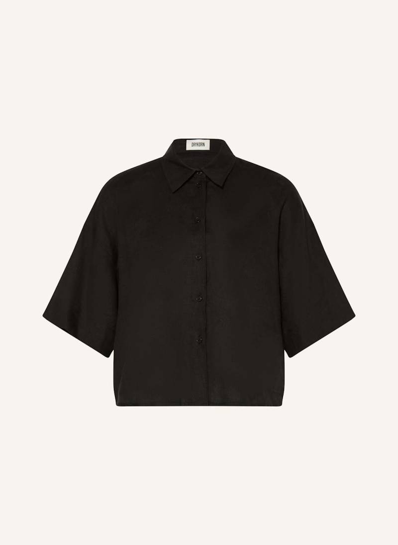 Drykorn Hemdbluse Yarika Aus Leinen schwarz von drykorn