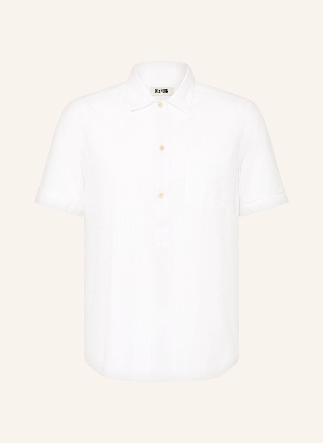 Drykorn Kurzarm-Hemd Vigomo Comfort Fit weiss Drykorn Kurzarm-Hemd Vigomo Comfort Fit weiss von drykorn