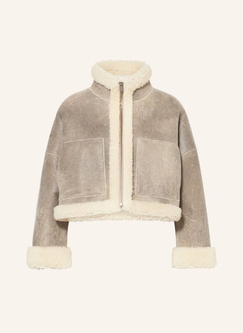 Drykorn Lederjacke Elstow Mit Echtfell braun von drykorn