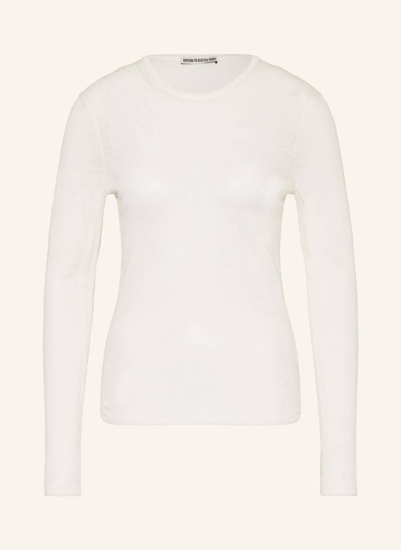 Drykorn Longsleeve Erma Aus Leinen weiss von drykorn