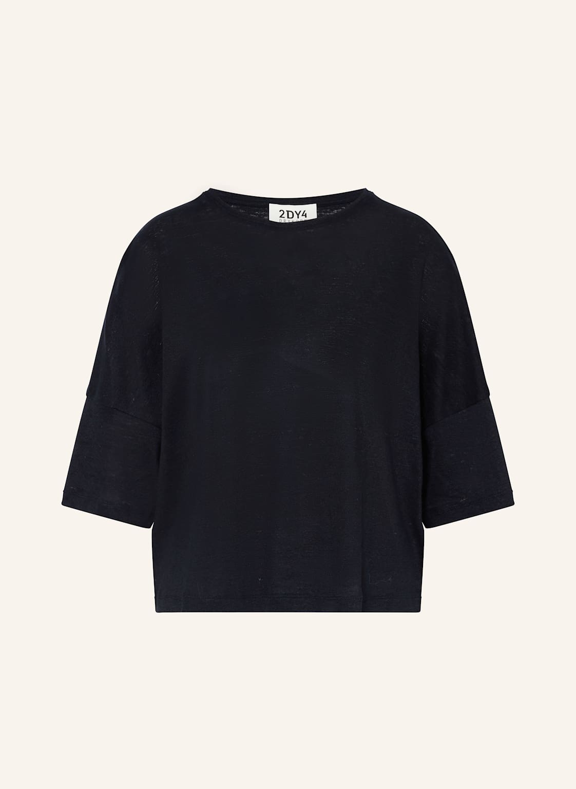 Drykorn Pullover Kusia Aus Leinen Mit 3/4-Arm blau Drykorn Pullover Kusia Aus Leinen Mit 3/4-Arm blau von drykorn