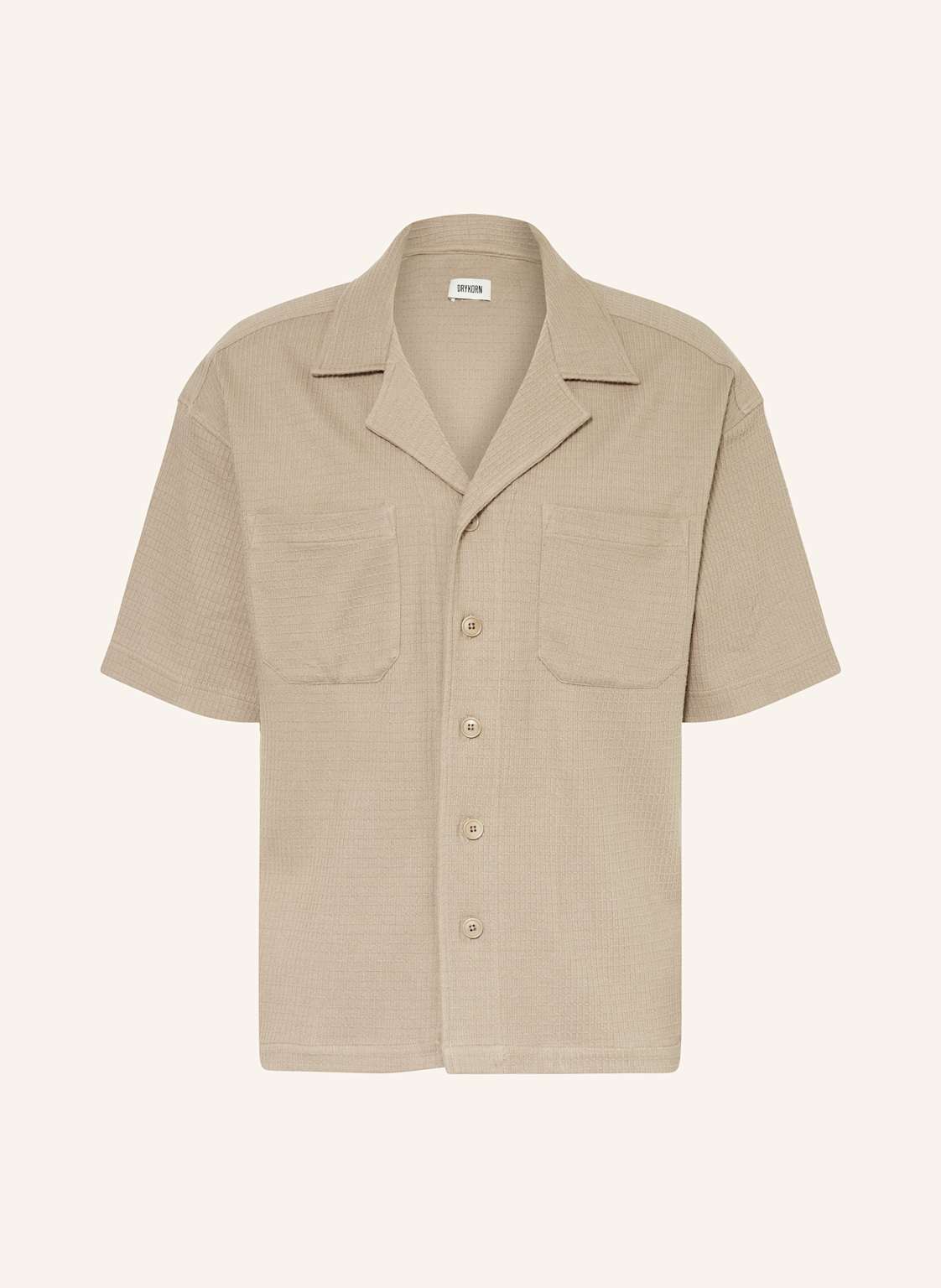 Drykorn Resorthemd Lauwrenz Comfort Fit Aus Jersey beige Drykorn Resorthemd Lauwrenz Comfort Fit Aus Jersey beige von drykorn