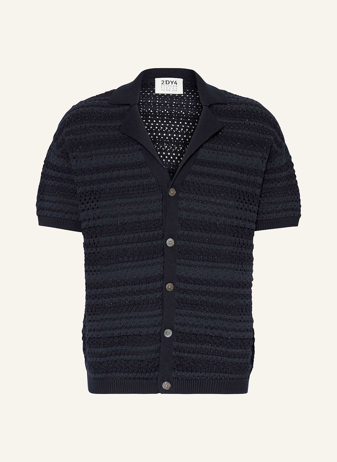 Drykorn Strick-Resorthemd Ray Comfort Fit blau Drykorn Strick-Resorthemd Ray Comfort Fit blau von drykorn