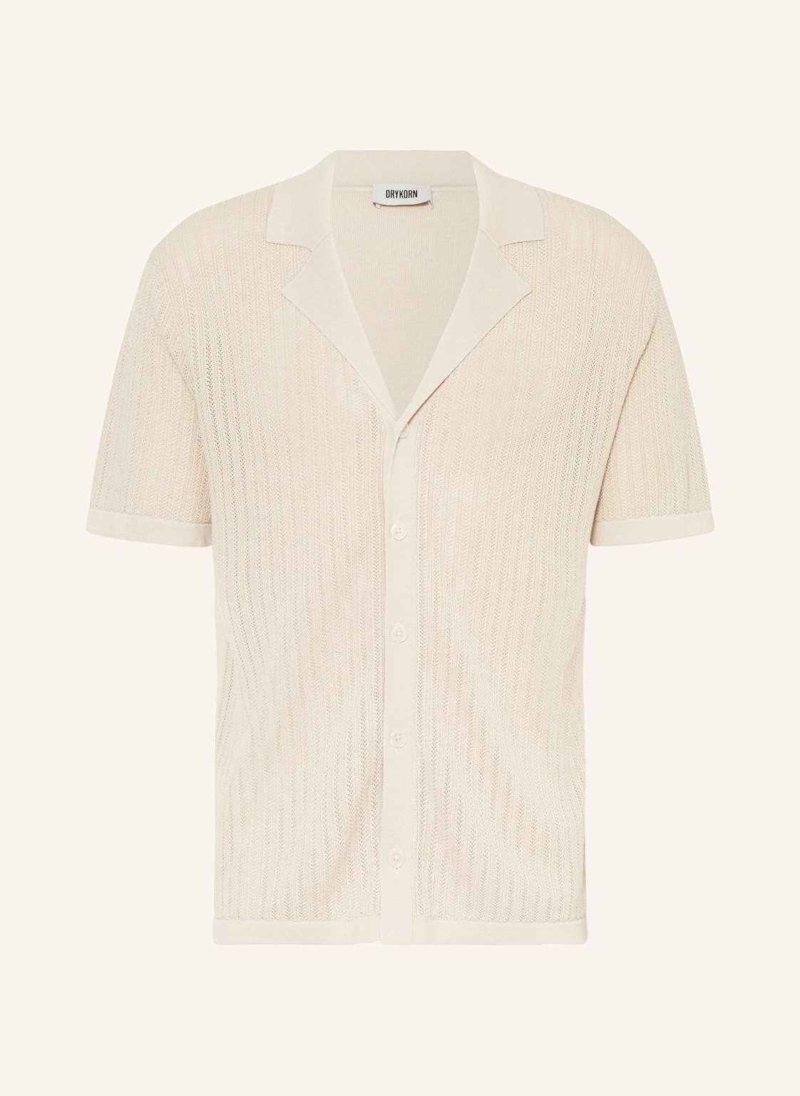 Drykorn Strickhemd Ray Comfort Fit beige von drykorn