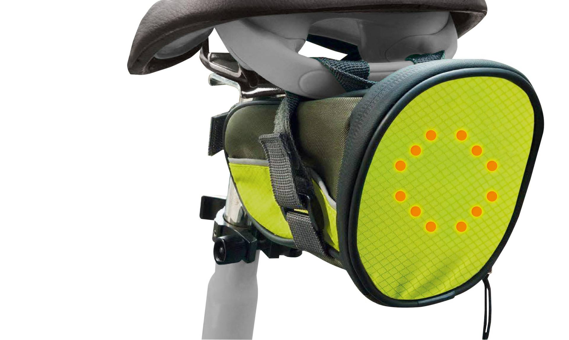 Bike Satteltasche Mit Led Signal Unisex Gelb ONE SIZE von dufco