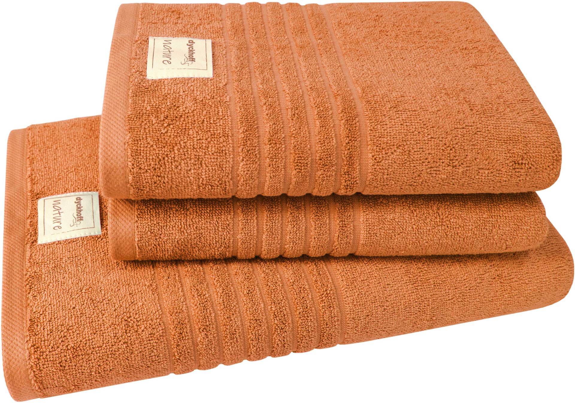 Dyckhoff Handtuch Set »Nature«, (Set, 3 St., 1 Badetuch (70x140 cm)-2 Handtücher (50x100 cm), im 3er oder 6er Set erhätlich Dyckhoff Handtuch Set »Nature«, (Set, 3 St., 1 Badetuch (70x140 cm)-2 Handtücher (50x100 cm), im 3er oder 6er Set erhätlich von dyckhoff