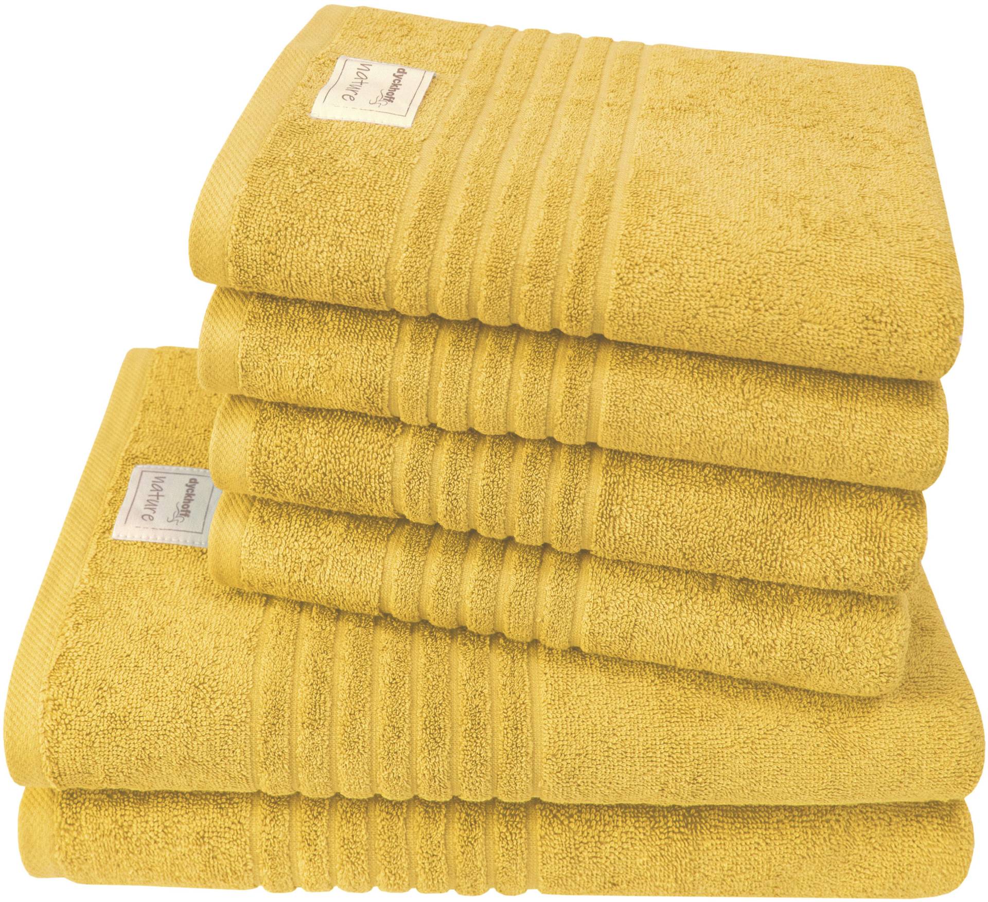 Dyckhoff Handtuch Set »Nature«, (Set, 6 St., 2 Badetücher (70x140 cm)-4 Handtücher (50x100 cm), 4 Handtücher (50x100cm), 2 Duschtücher (70x140cm) von dyckhoff