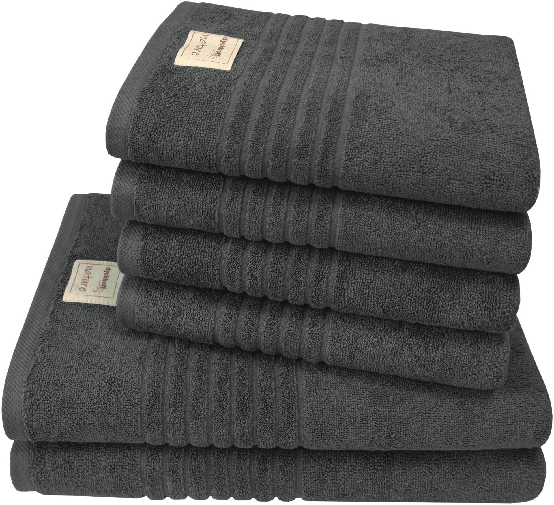 Dyckhoff Handtuch Set »Nature«, (Set, 6 St., 2 Badetücher (70x140 cm)-4 Handtücher (50x100 cm), im 3er oder 6er Set erhätlich Dyckhoff Handtuch Set »Nature«, (Set, 6 St., 2 Badetücher (70x140 cm)-4 Handtücher (50x100 cm), im 3er oder 6er Set erhätlich von dyckhoff