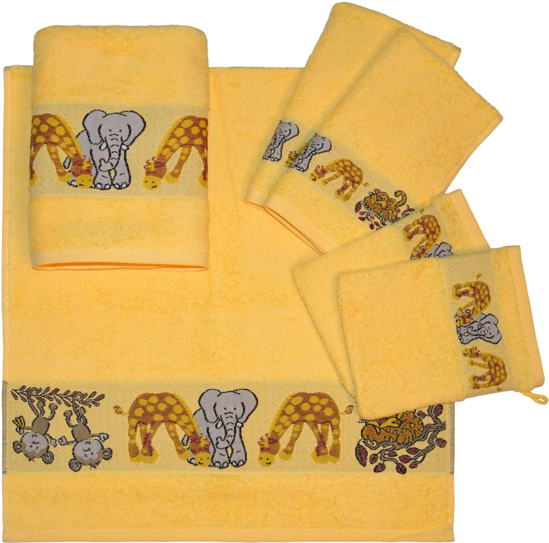 Dyckhoff Handtuch Set »Affe«, Set, 6 tlg., Walkfrottee, mit Tierbordüre; 2 Handtücher, 2 Gästetücher, 2 Waschhandschuhe Dyckhoff Handtuch Set »Affe«, Set, 6 tlg., Walkfrottee, mit Tierbordüre; 2 Handtücher, 2 Gästetücher, 2 Waschhandschuhe von dyckhoff