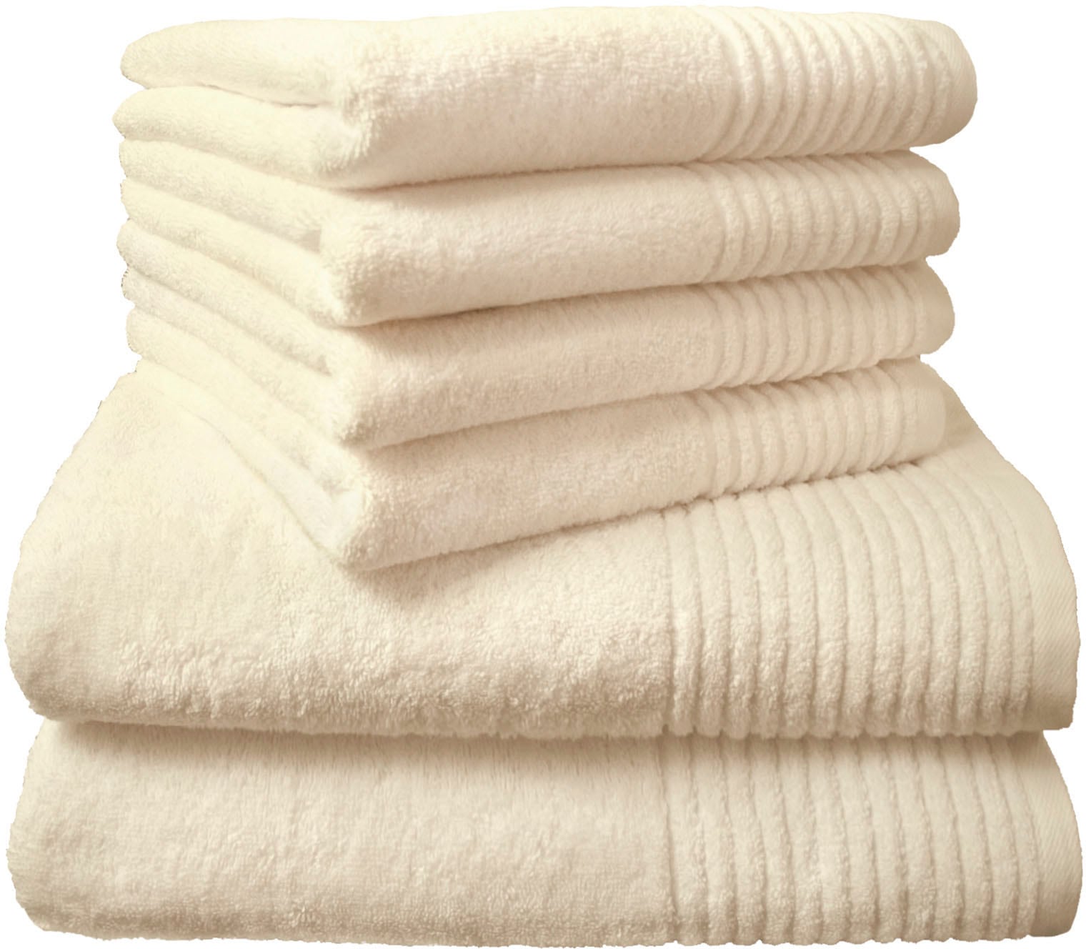 Dyckhoff Handtuch Set »Brillant«, Set, 6 tlg., Walkfrottee, mit Streifenbordüre;4 Handtücher (50x100cm), 2 Duschtücher (70x140cm) Dyckhoff Handtuch Set »Brillant«, Set, 6 tlg., Walkfrottee, mit Streifenbordüre;4 Handtücher (50x100cm), 2 Duschtücher (70x140cm) von dyckhoff