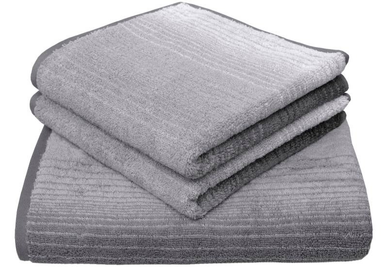 Dyckhoff Handtuch Set »Colori«, (Set, 3 St., 2 Handtücher (50x100 cm)-1 Badetuch (70x140 cm), 2 Handtücher & 1 Duschtuch,100% Bio Baumwolle, 450 g/m² von dyckhoff