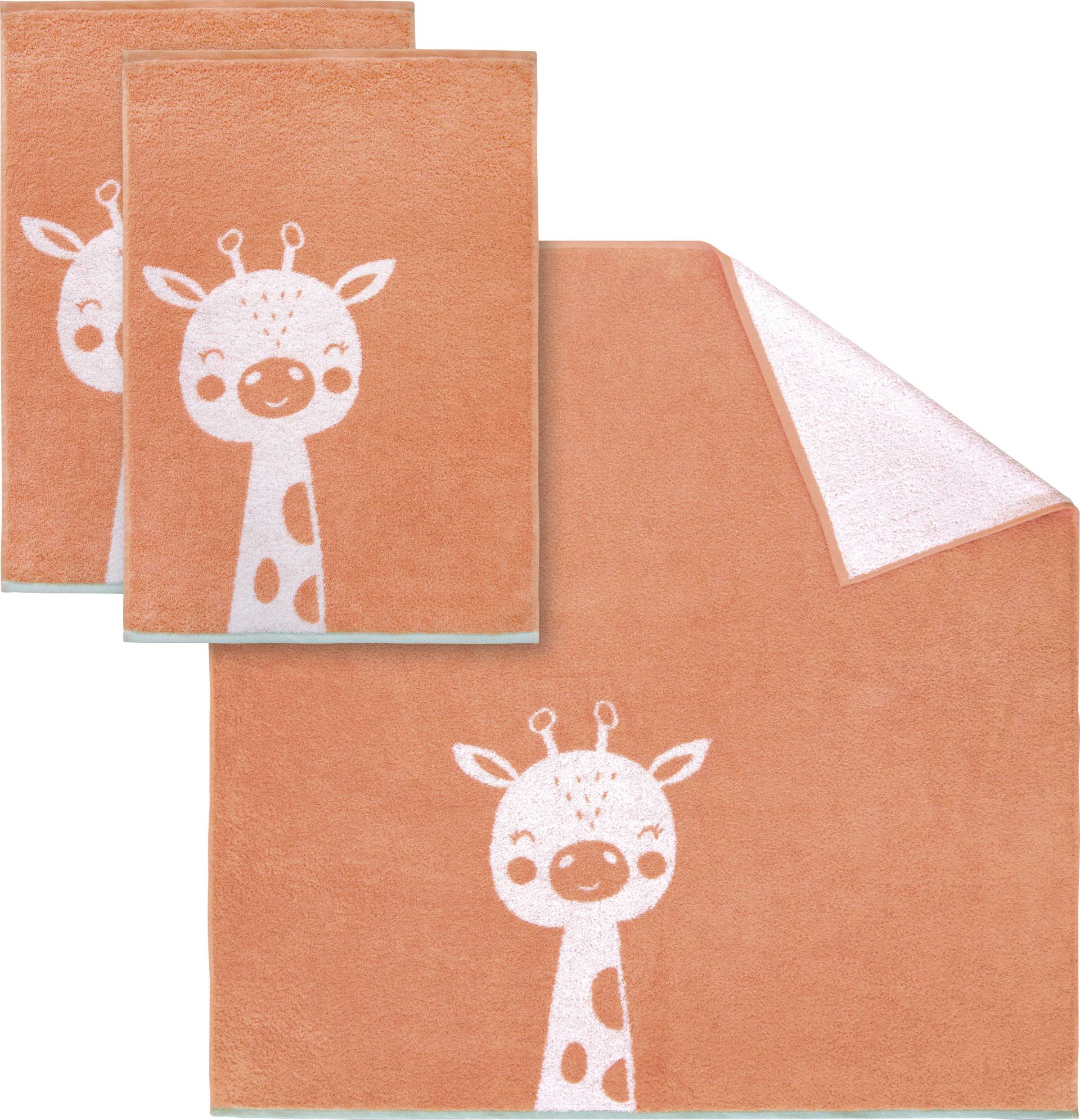 Dyckhoff Handtuch Set »Giraffe«, (3 St., 2 Handtücher (50x100 cm)-1 Badetuch (100x100 cm) von dyckhoff