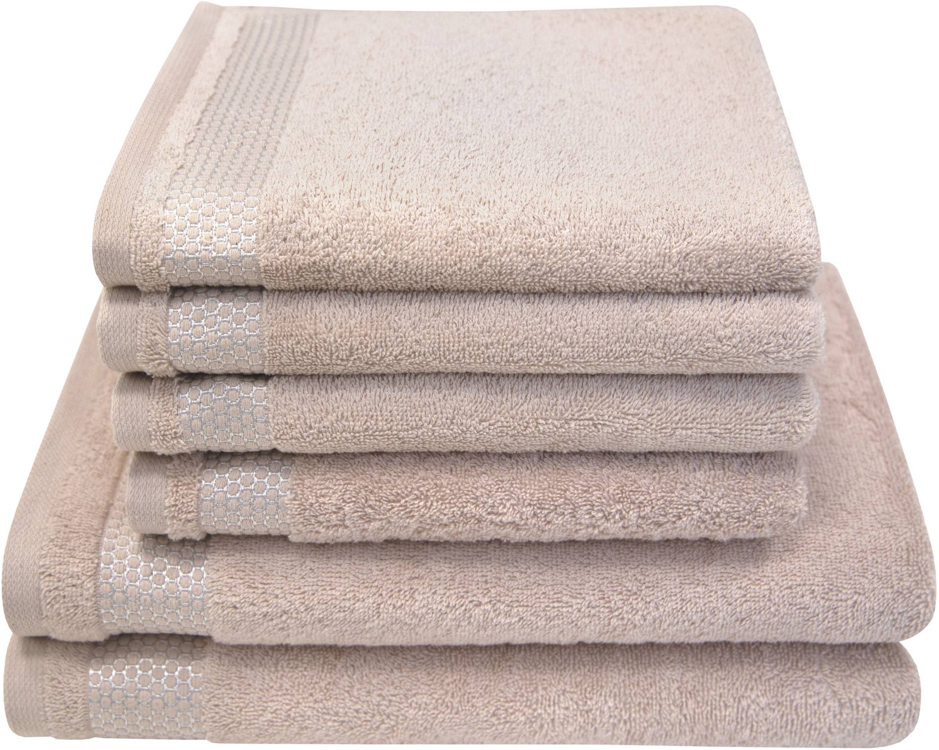Dyckhoff Handtuch Set »Gloss«, Set, 6 tlg., Walkfrottier, 4 Handtücher (50x100cm), 2 Duschtücher (70x140cm) Dyckhoff Handtuch Set »Gloss«, Set, 6 tlg., Walkfrottier, 4 Handtücher (50x100cm), 2 Duschtücher (70x140cm) von dyckhoff