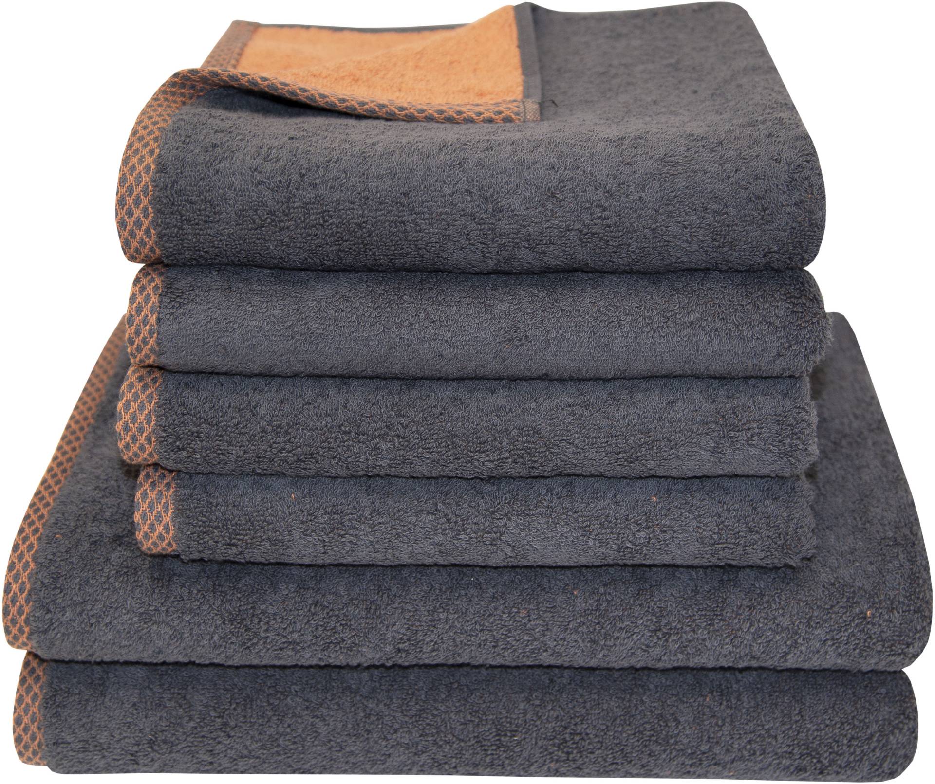 Dyckhoff Handtuch Set »Golden Shades Rhomb«, Set, 6 tlg., Walkfrottier, 4 Handtücher (50x100cm), 2 Duschtücher (70x140cm) Dyckhoff Handtuch Set »Golden Shades Rhomb«, Set, 6 tlg., Walkfrottier, 4 Handtücher (50x100cm), 2 Duschtücher (70x140cm) von dyckhoff