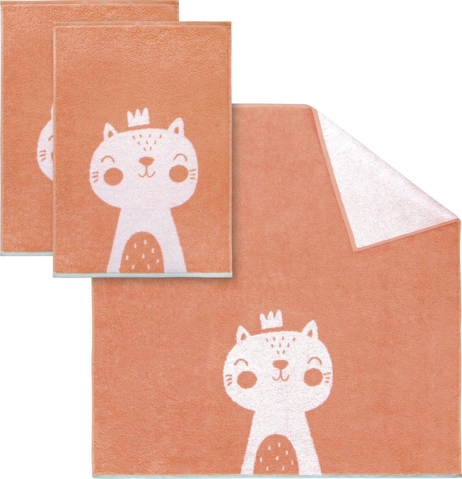 Dyckhoff Handtuch Set »Kitty«, 3 tlg., Walkfrottier, 1 Badetuch (100x100cm), 2 Handtüchern (50x70cm) Dyckhoff Handtuch Set »Kitty«, 3 tlg., Walkfrottier, 1 Badetuch (100x100cm), 2 Handtüchern (50x70cm) von dyckhoff