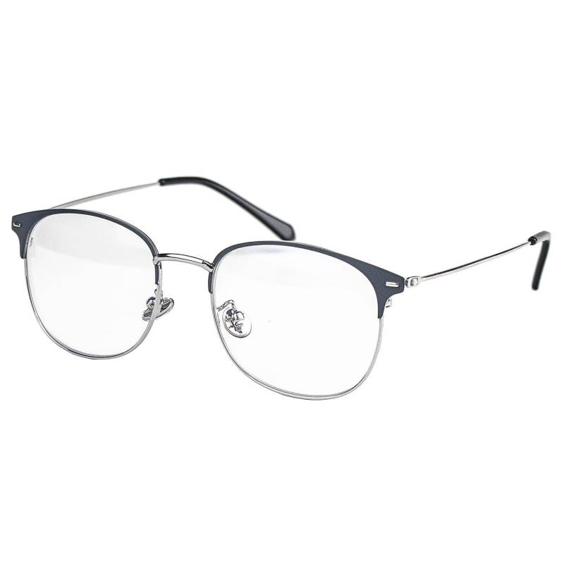 Anti-blaulichtbrille, Clubmaster - Grau / Silber Damen  164/170 von eStore