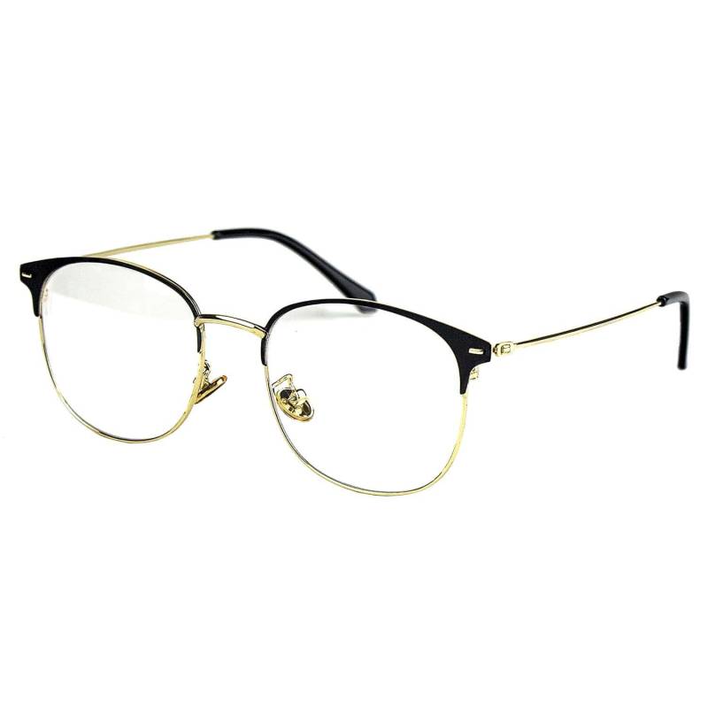 Anti-blaulichtbrille, Clubmaster - Schwarz / Gold Damen  ONE SIZE von eStore