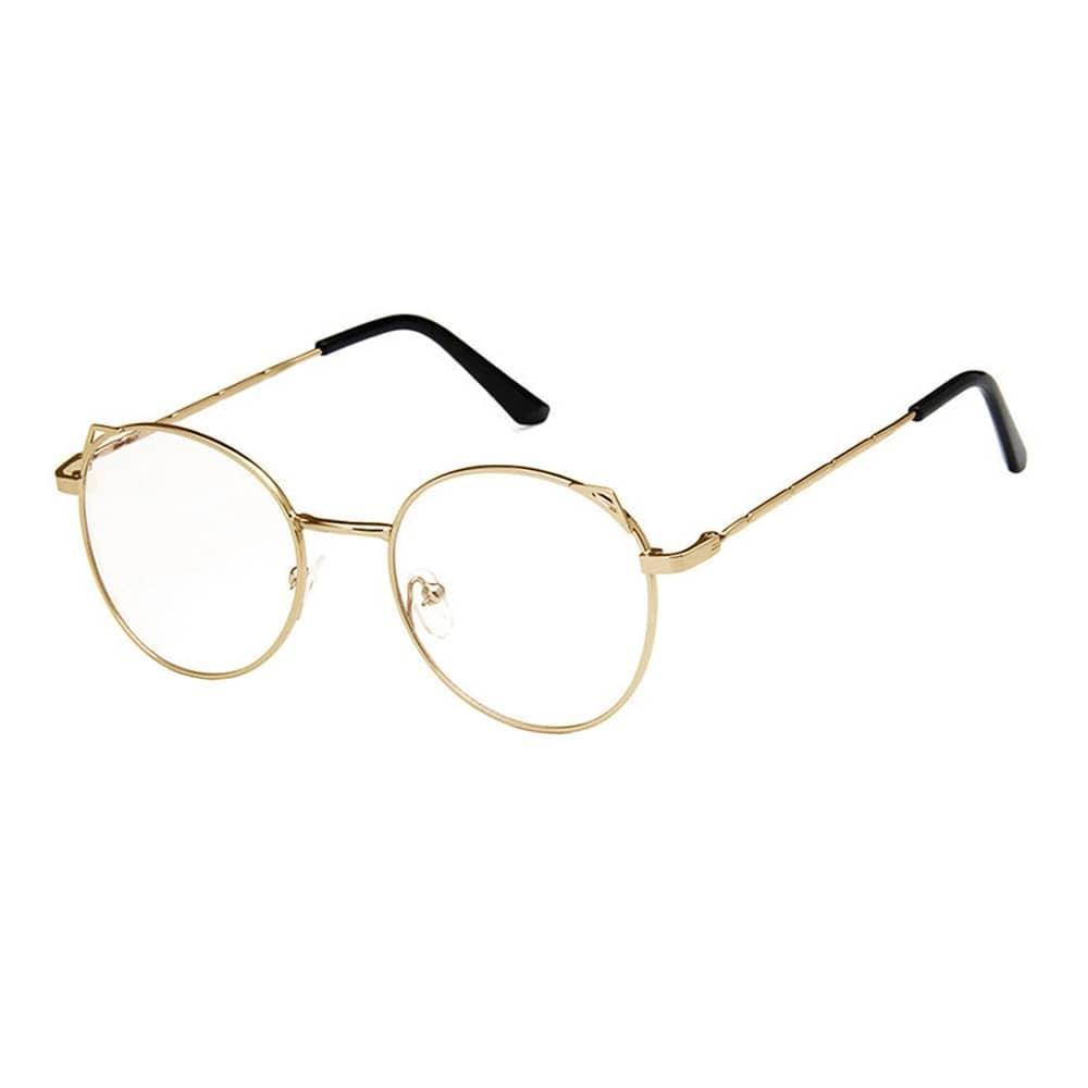 Anti-blaulichtbrille, Katzenohren - Gold Damen  ONE SIZE von eStore