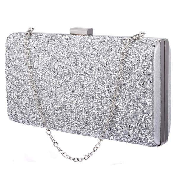 Funkelnde Clutch - Silber Damen  ONE SIZE von B2X