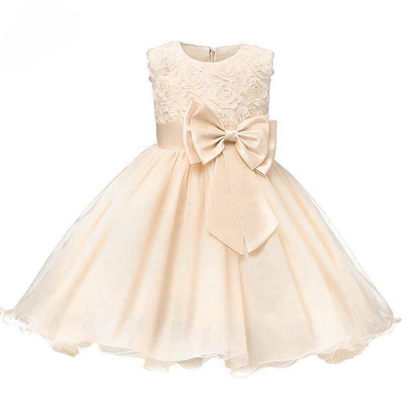 B2X - Abendkleid mit Schleife und Blumen Beige, One Size von B2X