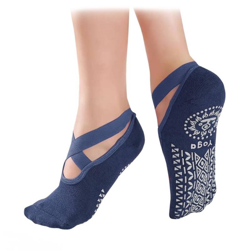 B2X - Yoga-Socken im Knöchelmodell Blau, für Damen, One Size von B2X