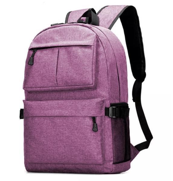 Strapazierfähiger Großer Rucksack Mit Usb-anschluss Damen Violett ONE SIZE von eStore